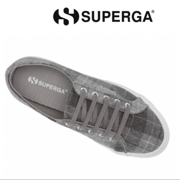 🎈SALE🎈NEW⭐️HP⭐️Superga 2750 Wool-plaid Sneaker - Picture 4 of 11